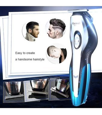 Kemei 5031 Saç Sakal Burun 3 Başlıklı Çok Amaçlı Sinekkaydı Islak Kuru Tıraş Makinesi