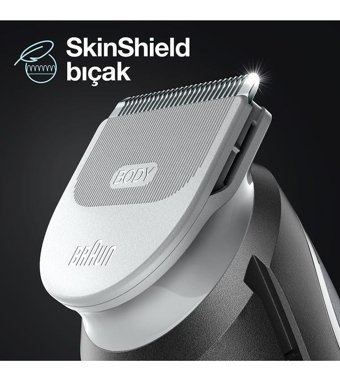 Braun BG3350 Vücut 5 Başlıklı Çok Amaçlı Sinekkaydı Islak Kuru Tıraş Makinesi