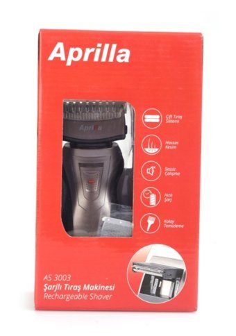 Aprilla AS-3003 Sakal Çift Başlıklı Sinekkaydı Kuru Tıraş Makinesi