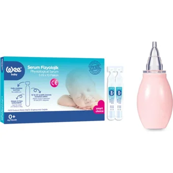 Wee Baby Burun Aspiratörü Pembe+ Serum Fizyolojik