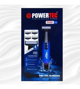 Powertec TR-650 Vücut 5 Başlıklı Çok Amaçlı Sinekkaydı Kuru Tıraş Makinesi
