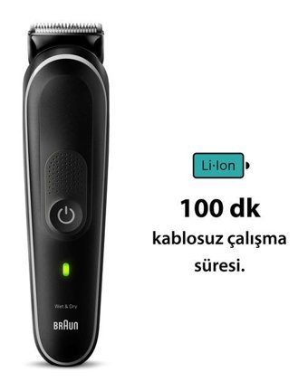 Braun MGK 5410 Sakal 5 Başlıklı Çok Amaçlı Sinekkaydı Kuru Tıraş Makinesi