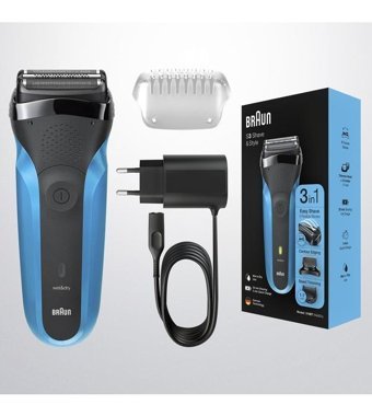 Braun SERİES 3 310 BT BLU Sakal Çift Başlıklı Çok Amaçlı Sinekkaydı Kuru Tıraş Makinesi