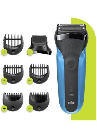 Braun SERİES 3 310 BT BLU Sakal Çift Başlıklı Çok Amaçlı Sinekkaydı Kuru Tıraş Makinesi