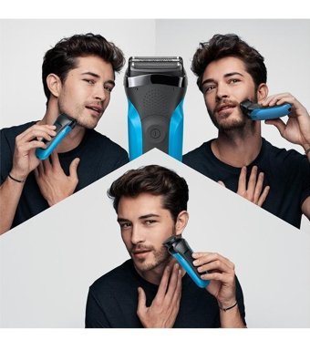 Braun SERİES 3 310 BT BLU Sakal Çift Başlıklı Çok Amaçlı Sinekkaydı Kuru Tıraş Makinesi