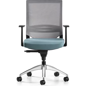 Bürotime Cozy Kolçaklı Dönerli Mint Yeşili Gri Çalışma Sandalyesi