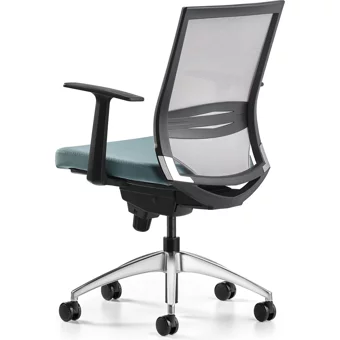 Bürotime Cozy Kolçaklı Dönerli Mint Yeşili Gri Çalışma Sandalyesi