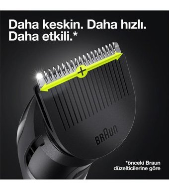 Braun BT3321 Saç Sakal 5 Başlıklı Sinekkaydı Islak Kuru Tıraş Makinesi