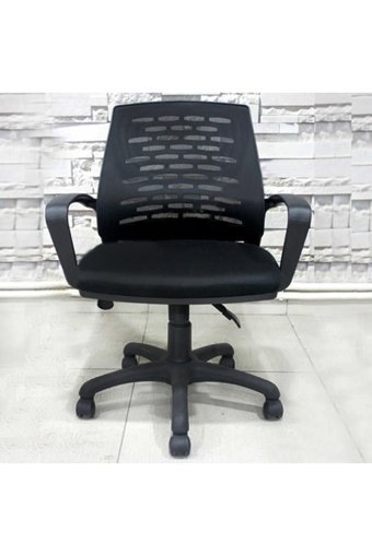 Hamle Ofis Pole 2 Kolçaklı Dönerli Siyah Çalışma Sandalyesi