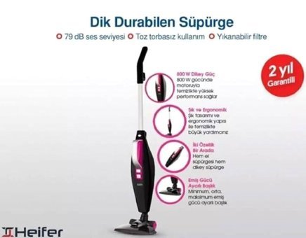 Heifer Quiclean 2030 Kuru 800 W Kablolu Elektrikli Kırmızı Dikey Süpürge