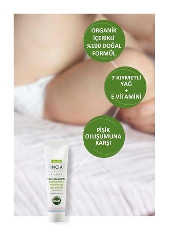 Incia Parfümsüz Parabensiz Pişik Kremi 60 ml