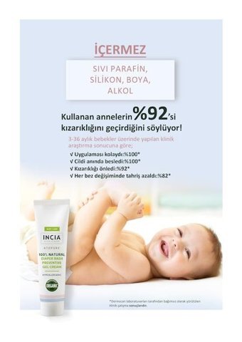 Incia Parfümsüz Parabensiz Pişik Kremi 60 ml