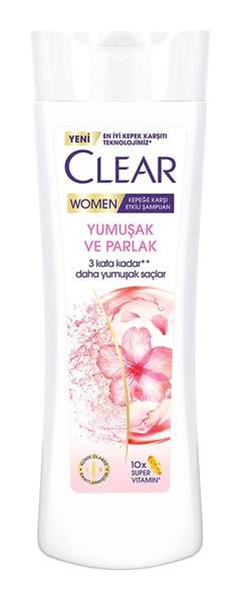 Clear Yumuşak ve Parlak Arındırıcı Tüm Saçlar İçin Sade Standart Kadın Şampuanı