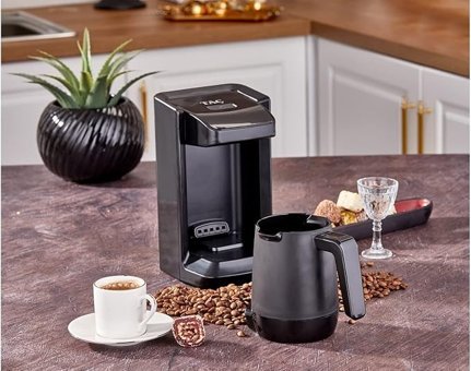Taç Harman 1 Hazneli 5 Fincan 600 W Siyah Türk Kahvesi Makinesi