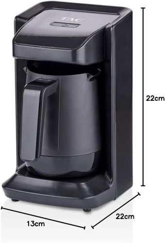 Taç Harman 1 Hazneli 5 Fincan 600 W Siyah Türk Kahvesi Makinesi