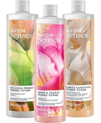 Avon Senses Şeftali Vanilya-Nar Duş Jeli 500 ml