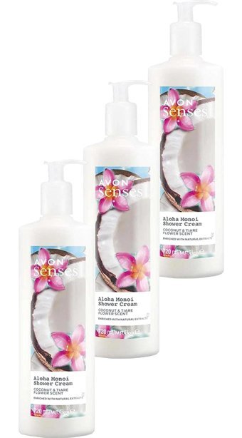 Avon Senses Aloha Monoi Tiare Yağı-Hindistan Cevizi Duş Jeli 3x720 ml