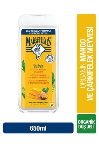 Le Petit Marseillais Mango-Çarkıfelek Meyvesi Nemlendirici Duş Jeli 650 ml