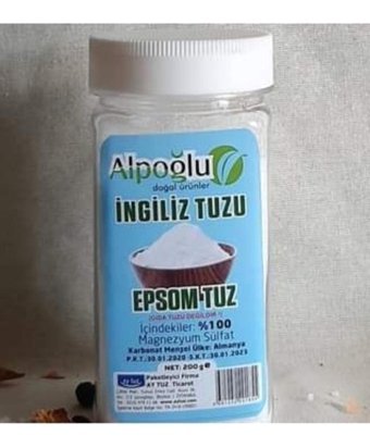 Alpoğlu Doğal Ürünler İngiliz İyotsuz Toz Epsom Tuzu Şişe 200 gr