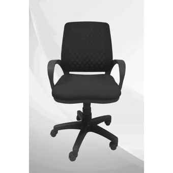 Porziyon Comfy Kolçaklı Dönerli Siyah Çalışma Sandalyesi
