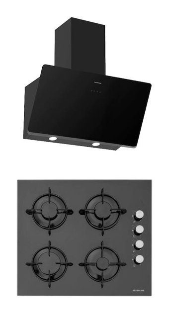 Silverline CS5349B01 - 3457 Soho 60 Doğalgazlı Cam Klasik Ankastre Ocak 2'li Ankastre Set İnox