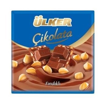 Ülker Kare Fındıklı Sütlü Çikolata 65 gr 12 Adet