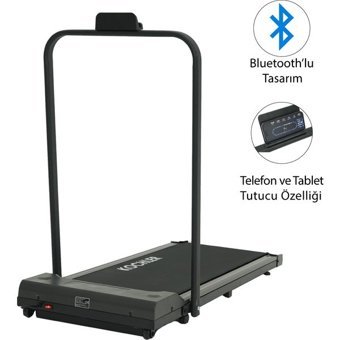 Kochler Bluetoothlu 3 Programlı 120 kg Kapasiteli Koşu ve Yürüyüş Bandı Siyah