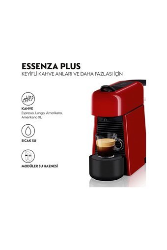 Nespresso D49R Essenza Plus 1350 W 0.7 lt Kapasiteli Süt Köpürtücülü Espresso Kapsül Kahve Makinesi