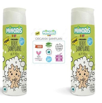 Minoris Baby Organik Göz Yakmayan Yenidoğan Tüm Ciltler Bitkisel Bebek Şampuanı 2x200 ml