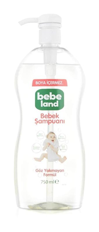 Bebeland Göz Yakmayan Yenidoğan Hassas Ciltler Bebek Şampuanı 10x750 ml