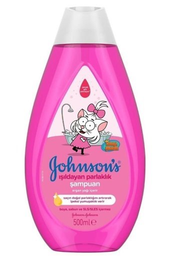 Johnson's Baby Işıldayan Parlaklık Göz Yakmayan Yenidoğan Tüm Ciltler Argan Yağlı Bebek Şampuanı 500 ml