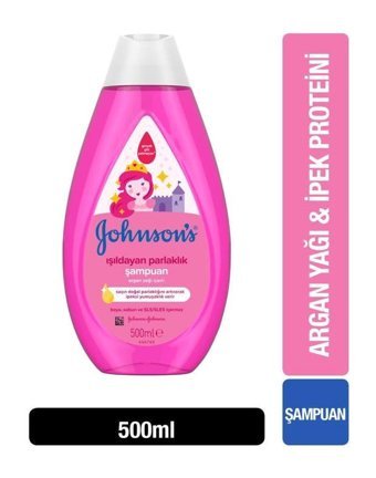 Johnson's Baby Işıldayan Parlaklık Göz Yakmayan Hipoalerjenik Yenidoğan Tüm Ciltler Argan Yağı-İpek Proteini Bebek Şampuanı 500 ml