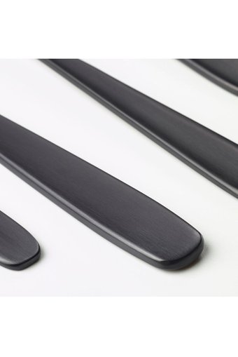 Ikea Tıllagd Black Mat 24 Parça 6 Kişilik Çatal Kaşık Bıçak Takımı Siyah