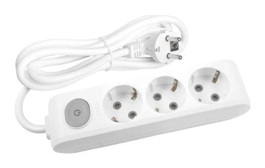 Avarson 3x1.5 TTR 3500 W Topraklı Anahtarlı 3'lü 30 m Uzatma Kablosu Beyaz
