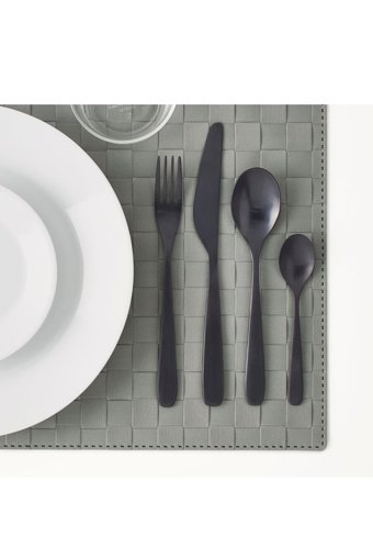 Ikea Tıllagd Black Mat 24 Parça 6 Kişilik Çatal Kaşık Bıçak Takımı Siyah