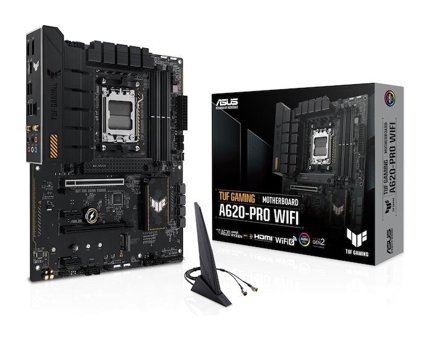 Asus TUF Gaming A620 AM5 Soket DDR5 Bellek 6400 Mhz PCIe 4.0 HDMI Wifi Overclock ATX Gaming AMD Uyumlu Anakart
