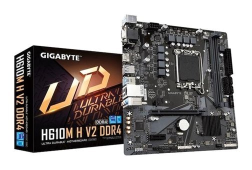 Gigabyte HV2 D5 H610M LGA 1700 Soket DDR5 Bellek 5600 Mhz HDMI Micro ATX Intel Uyumlu Anakart