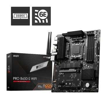 MSI Pro B650-S AM5 Soket DDR5 Bellek 7200 Mhz PCIe 4.0 HDMI Wifi Overclock ATX Gaming AMD Uyumlu Anakart