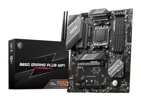 MSI Plus B650 AM5 Soket DDR5 Bellek 7200 Mhz PCIe 4.0 HDMI Wifi Overclock ATX Gaming AMD Uyumlu Anakart