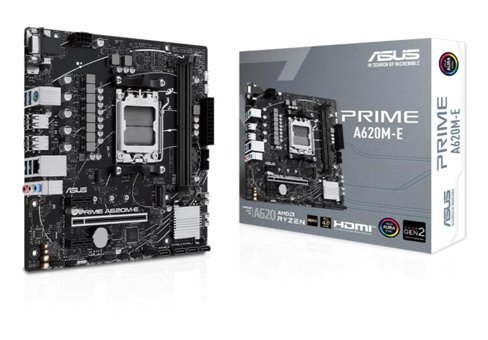 Asus Prime A620M-E AM5 Soket DDR5 Bellek 7200 Mhz PCIe 4.0 HDMI Micro ATX AMD Uyumlu Anakart