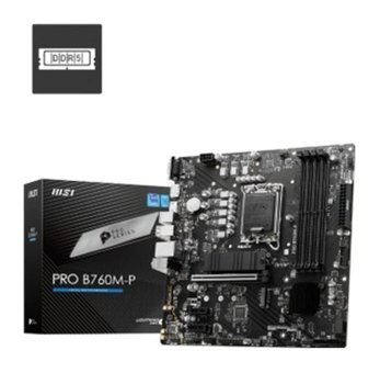 MSI Pro B760M-P LGA 1700 Soket DDR5 Bellek 6800 Mhz PCIe 4.0 HDMI Overclock ATX Intel Uyumlu Anakart