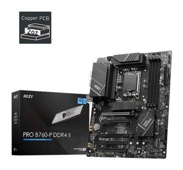 MSI Pro B760 LGA 1700 Soket DDR4 Bellek 5333 Mhz PCIe 4.0 HDMI Wifi Overclock ATX Intel Uyumlu Anakart