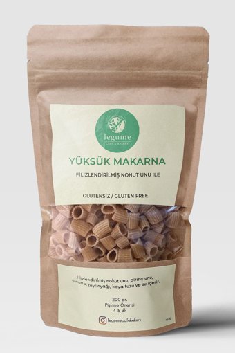 Legume Filizlendirilmiş Nohut Unlu Glutensiz Yüksük Makarna 200 gr