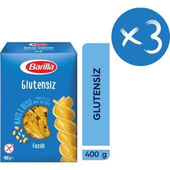 Barilla Glutensiz Fusilli Burgu Makarna 3x400 gr