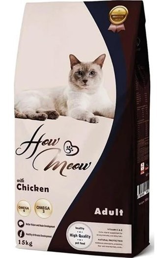 How Meow Gourmet Tavuklu Tahıllı Yetişkin Kedi Maması 15 kg