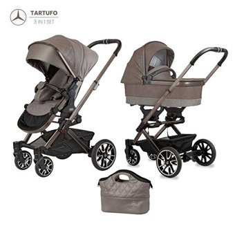Mercedes-Benz Avantgarde Çift Yönlü Katlanabilir Tek Elle Kapanan 360 Derece Dönen Tam Yatar Kabin Tipi Travel Sistem Bebek Arabası Bej