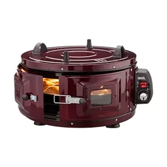 Akel AF008 25 lt Izgaralı Klasik Davul Fırın Bordo
