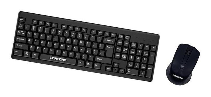 Concord C68 Siyah Kablosuz Klavye Mouse Seti