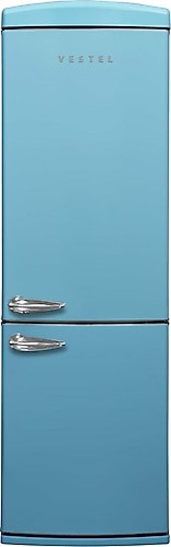 Vestel NFK37101 Çift Kapılı Nofrost F Enerji Sınıfı 333 lt Retro Mavi Alttan Donduruculu Solo Kombi Tipi Buzdolabı