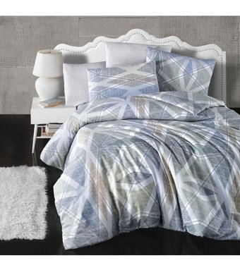 Schafer Pinco Pamuklu 4 Mevsim 200 x 220 cm Çarşaflı Desenli Çift Kişilik Nevresim Takımı Çok Renkli